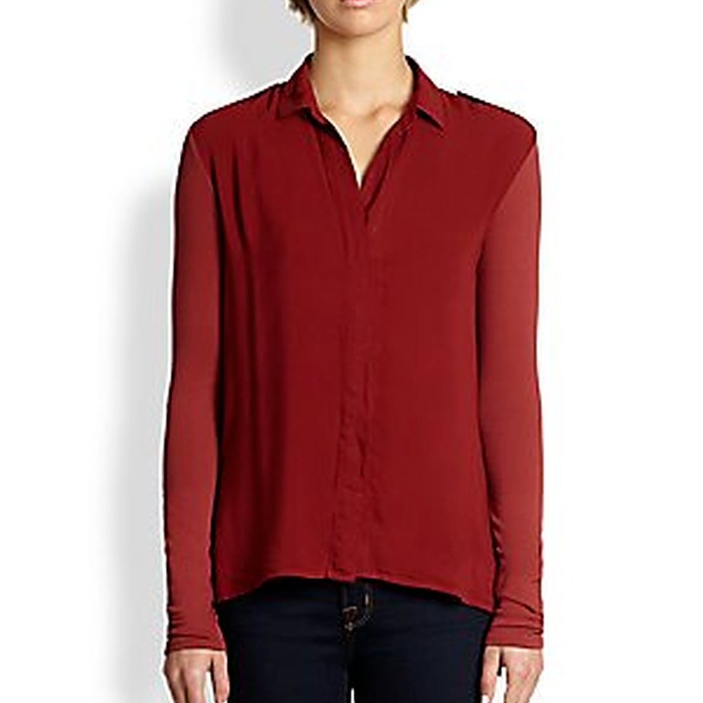 James Perse SOFT COLLAGE BUTTON DOWN Shirt